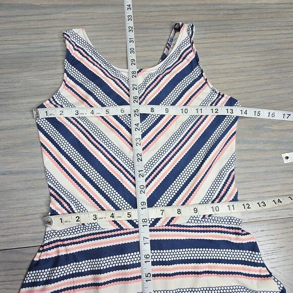 Derek Heart Striped Mini Dress Thin Light Comfortable Fitted Sporty Size M - Picture 5 of 7